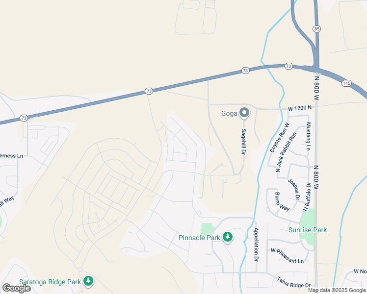 map of restaurants, bars, coffee shops, grocery stores, and more near Hillside Dr in Saratoga Springs