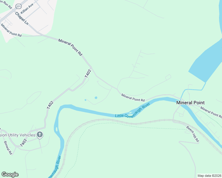 map of restaurants, bars, coffee shops, grocery stores, and more near 199 Bobak Road in Mineral Point