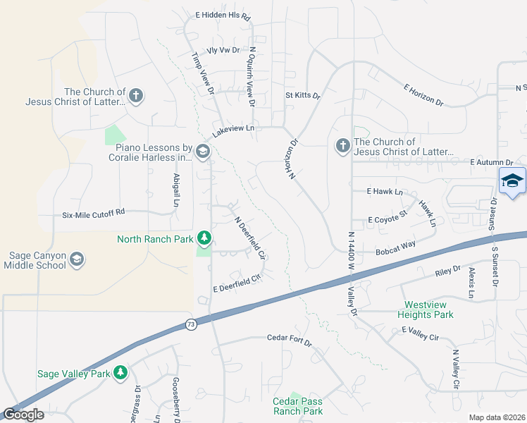 map of restaurants, bars, coffee shops, grocery stores, and more near Tickville Gulch Trail in Eagle Mountain