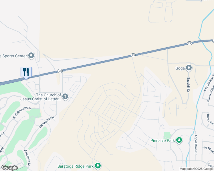 map of restaurants, bars, coffee shops, grocery stores, and more near 1583 West Russo Drive in Saratoga Springs