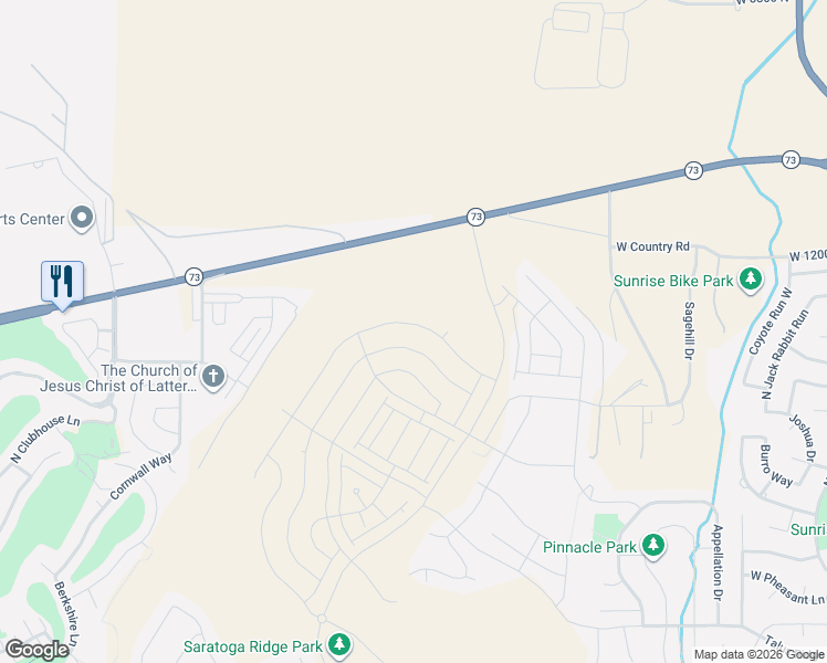 map of restaurants, bars, coffee shops, grocery stores, and more near 1513 West Russo Drive in Saratoga Springs