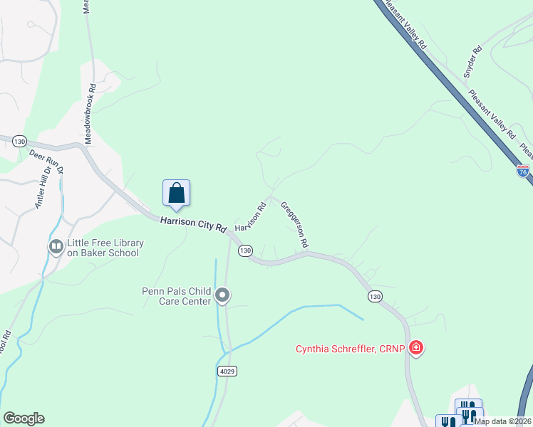 map of restaurants, bars, coffee shops, grocery stores, and more near 1021 Greggerson Road in Irwin