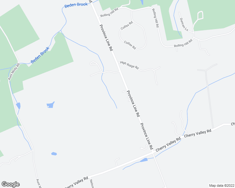 map of restaurants, bars, coffee shops, grocery stores, and more near 100 Province Line Rd in Hopewell Township
