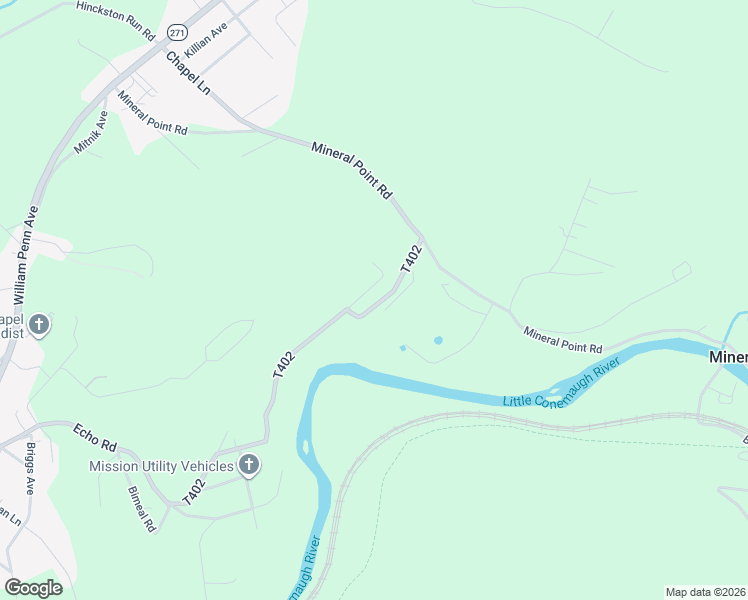map of restaurants, bars, coffee shops, grocery stores, and more near 101-199 2nd Street in Mineral Point