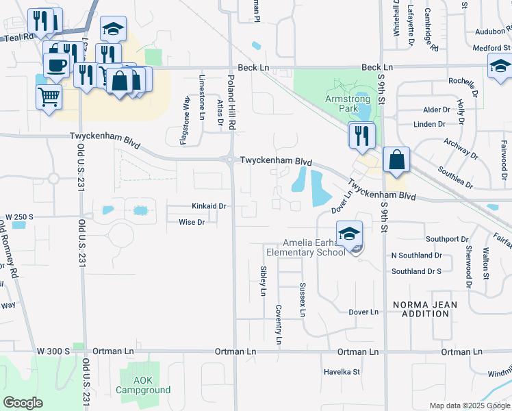 map of restaurants, bars, coffee shops, grocery stores, and more near 2880 Majestic Lane in Lafayette