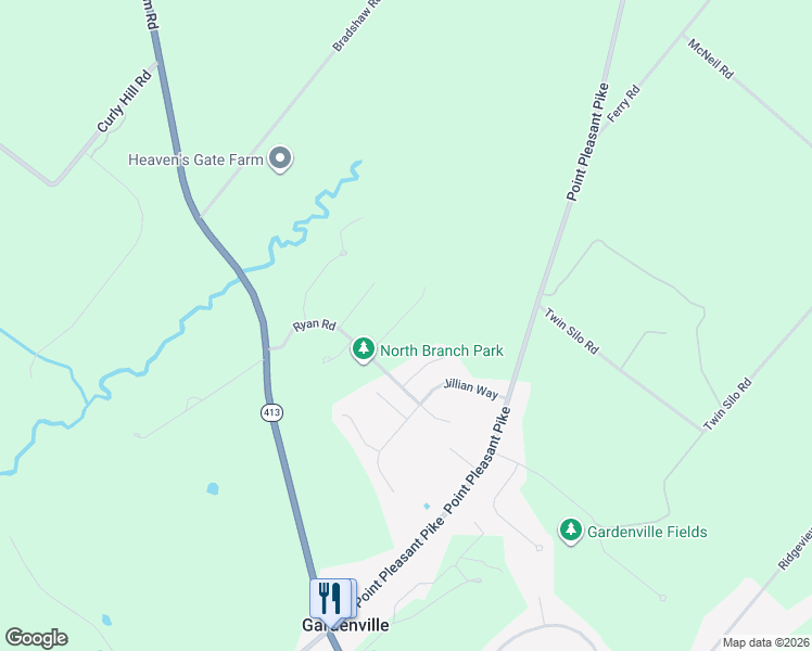 map of restaurants, bars, coffee shops, grocery stores, and more near 5459 Richie Court in Bucks County