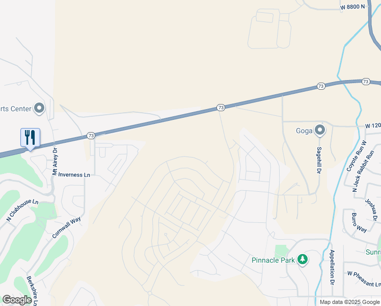 map of restaurants, bars, coffee shops, grocery stores, and more near 1522 West Russo Drive in Saratoga Springs