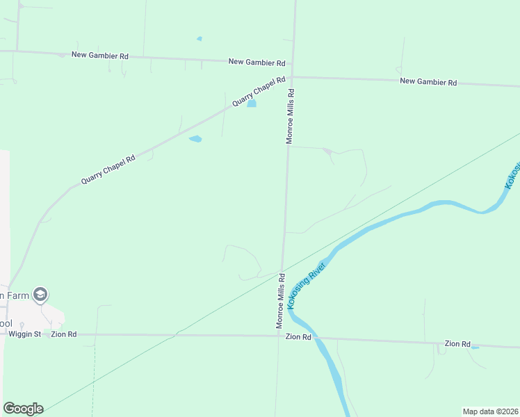map of restaurants, bars, coffee shops, grocery stores, and more near 10565 Monroe Mills Rd in Gambier