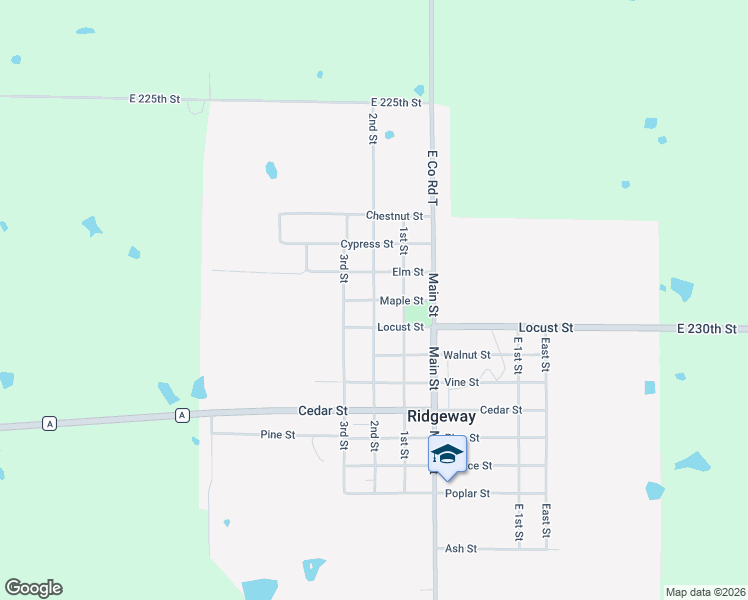 map of restaurants, bars, coffee shops, grocery stores, and more near 908 Maple Street in Ridgeway