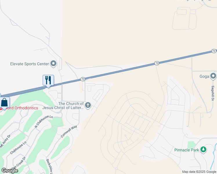 map of restaurants, bars, coffee shops, grocery stores, and more near 4536 Hurstbourne Drive in Lehi