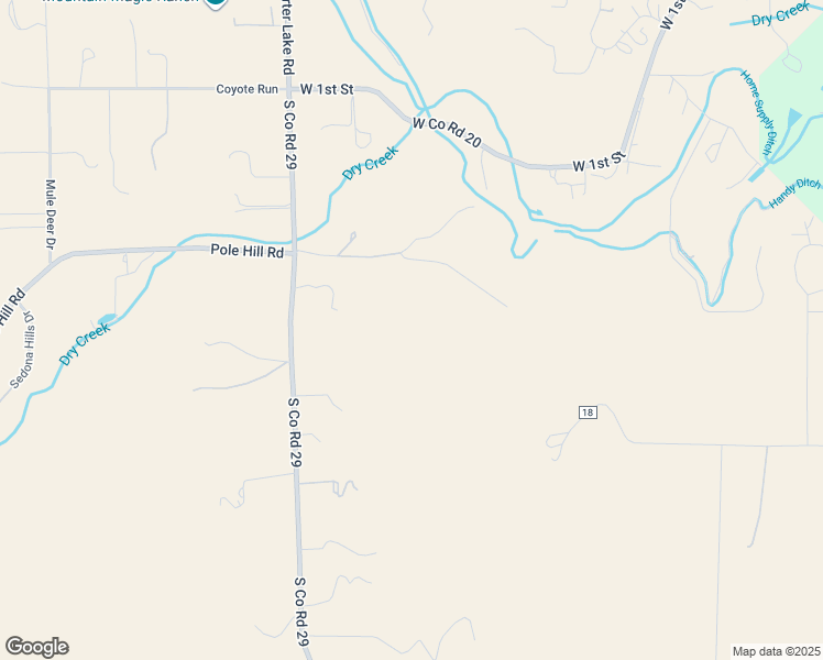 map of restaurants, bars, coffee shops, grocery stores, and more near 1004 South Co Road 29 in Loveland