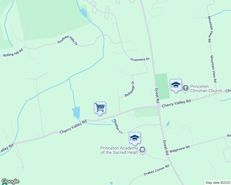 map of restaurants, bars, coffee shops, grocery stores, and more near 12 Ironwood Road in Montgomery
