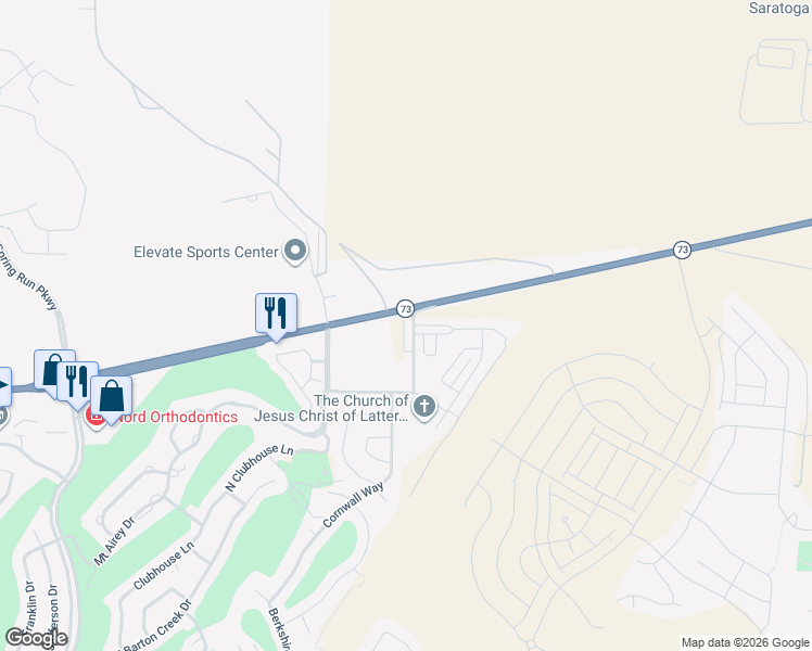 map of restaurants, bars, coffee shops, grocery stores, and more near 12707 Utah 73 in Eagle Mountain