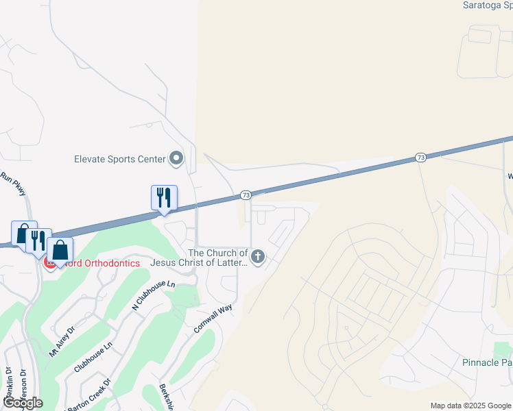 map of restaurants, bars, coffee shops, grocery stores, and more near 4377 East Longleaf Lane in Eagle Mountain