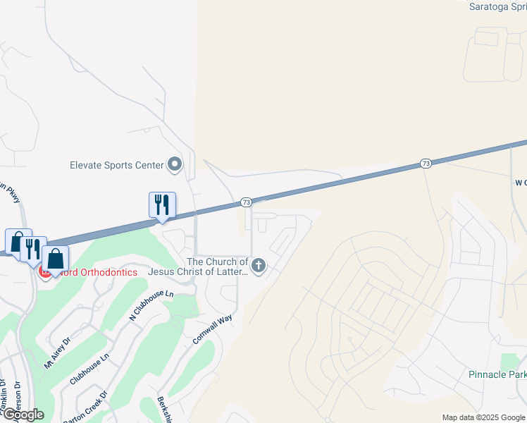 map of restaurants, bars, coffee shops, grocery stores, and more near 4377 East Longleaf Lane in Eagle Mountain