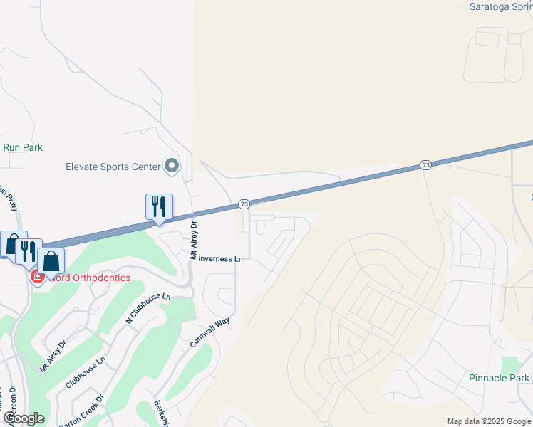 map of restaurants, bars, coffee shops, grocery stores, and more near 4393 East Longleaf Lane in Eagle Mountain