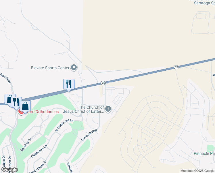 map of restaurants, bars, coffee shops, grocery stores, and more near 4357 East Longleaf Lane in Eagle Mountain