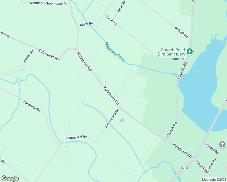map of restaurants, bars, coffee shops, grocery stores, and more near 2661 Kutztown Road in Pennsburg