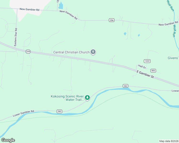 map of restaurants, bars, coffee shops, grocery stores, and more near 17980 Gambier Road in Mount Vernon