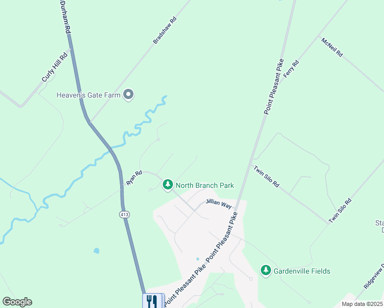 map of restaurants, bars, coffee shops, grocery stores, and more near 5468 Richie Court in Bucks County