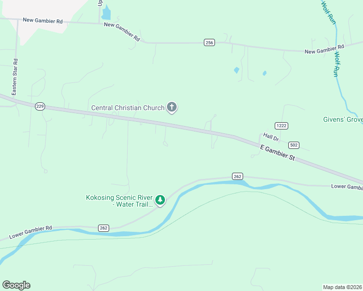 map of restaurants, bars, coffee shops, grocery stores, and more near 17980 Gambier Road in Mount Vernon