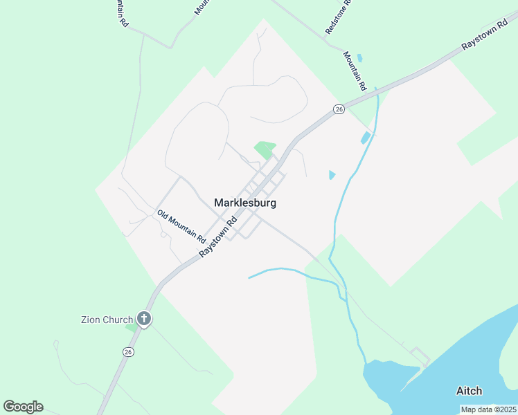 map of restaurants, bars, coffee shops, grocery stores, and more near Diamond Street in Marklesburg