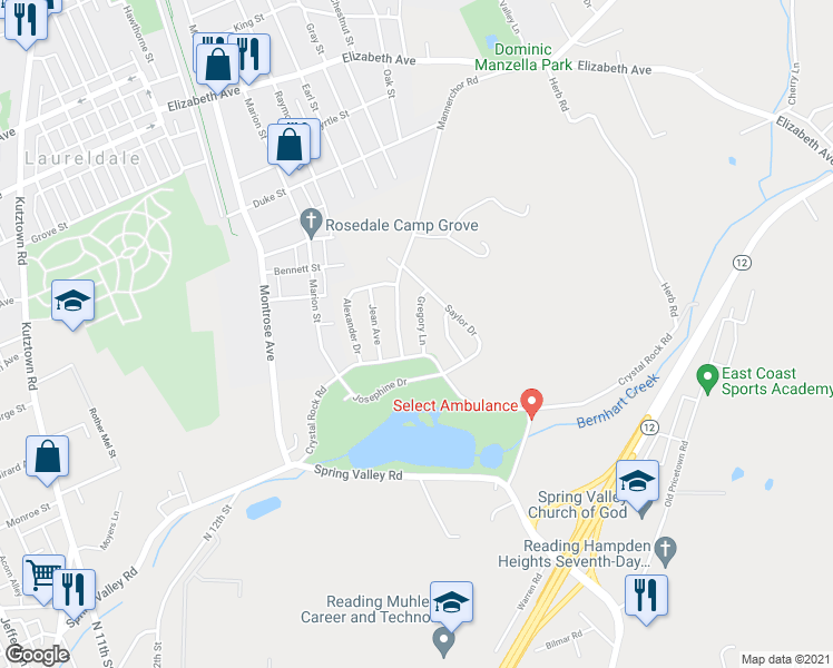 map of restaurants, bars, coffee shops, grocery stores, and more near 1008 Gregory Lane in Temple