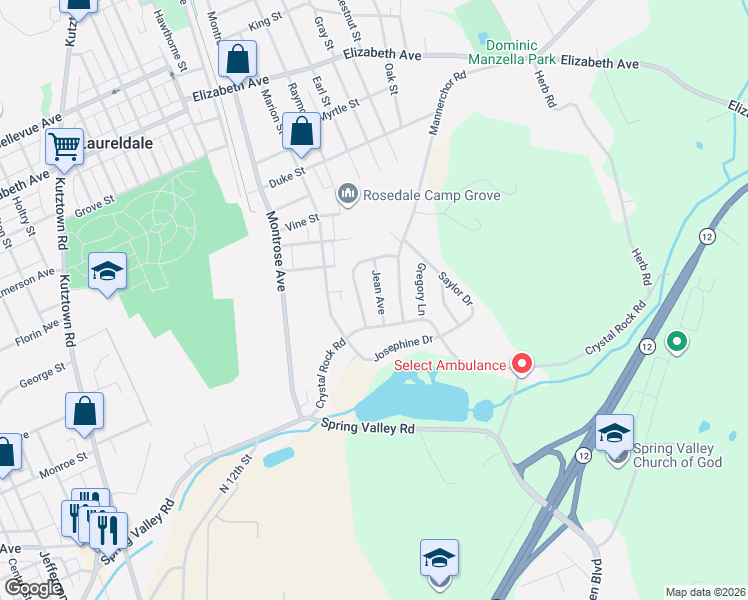 map of restaurants, bars, coffee shops, grocery stores, and more near 1013 Alexander Drive in Reading