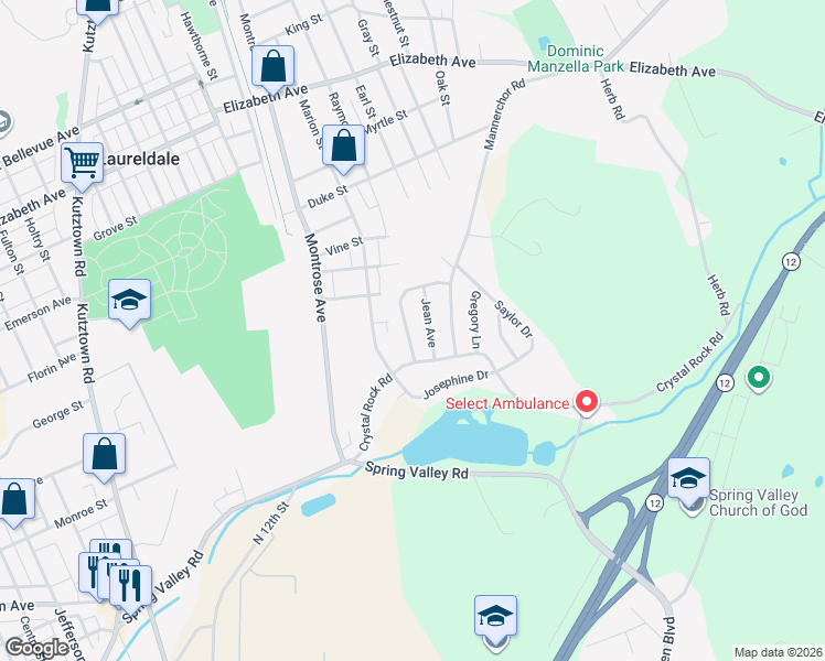 map of restaurants, bars, coffee shops, grocery stores, and more near 1013 Alexander Drive in Reading