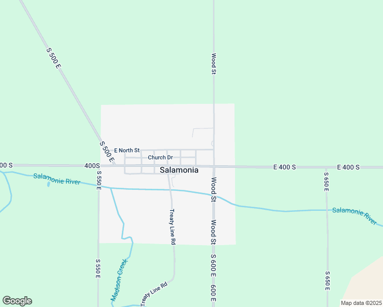 map of restaurants, bars, coffee shops, grocery stores, and more near South East Street in Salamonia