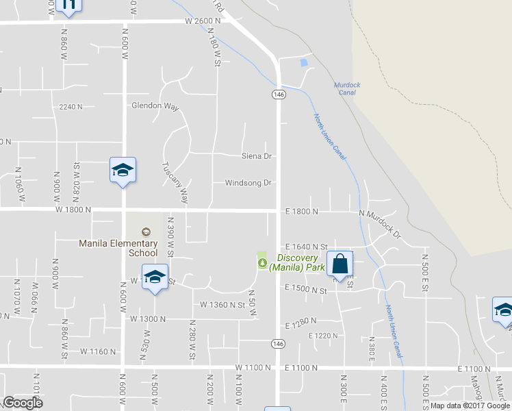 map of restaurants, bars, coffee shops, grocery stores, and more near 28 West 1800 North in Pleasant Grove