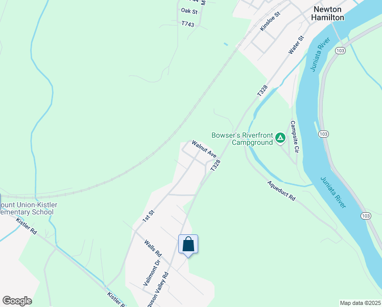 map of restaurants, bars, coffee shops, grocery stores, and more near 41 Barton Avenue in Mount Union
