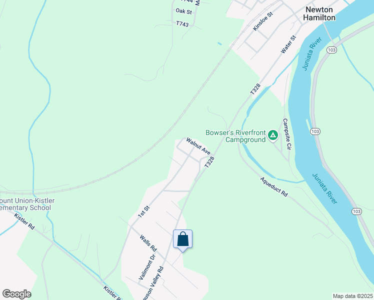 map of restaurants, bars, coffee shops, grocery stores, and more near 41 Barton Avenue in Mount Union