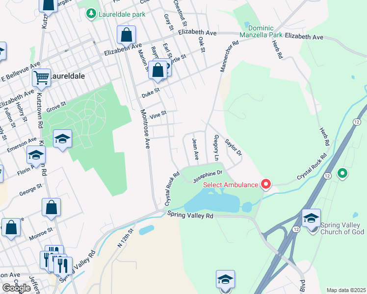 map of restaurants, bars, coffee shops, grocery stores, and more near 1022 Alexander Drive in Reading
