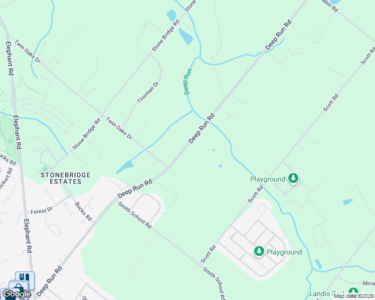 map of restaurants, bars, coffee shops, grocery stores, and more near 423 Deep Run Road in Perkasie