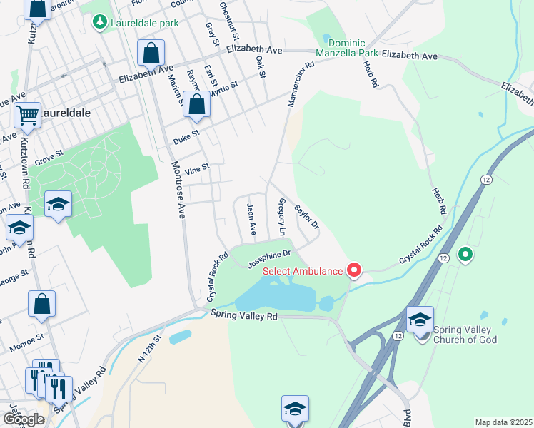 map of restaurants, bars, coffee shops, grocery stores, and more near 2820 Mannerchor Rd in Temple