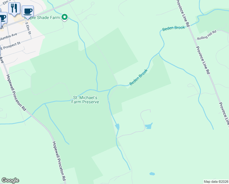 map of restaurants, bars, coffee shops, grocery stores, and more near 92 Aunt Molly Road in Hopewell