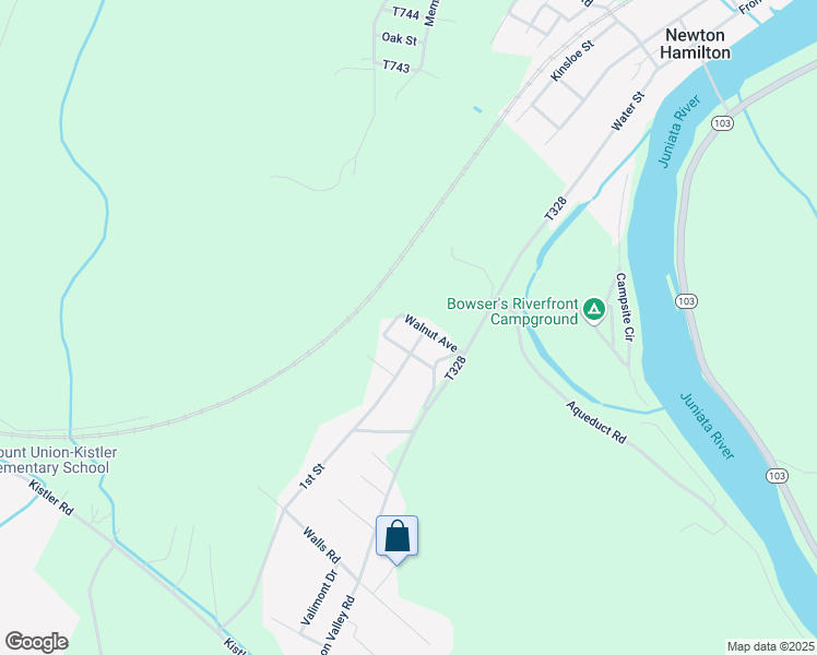 map of restaurants, bars, coffee shops, grocery stores, and more near 72 Walnut Avenue in Mount Union