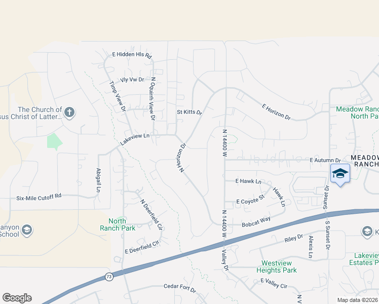 map of restaurants, bars, coffee shops, grocery stores, and more near 9561 North Horizon Drive in Eagle Mountain