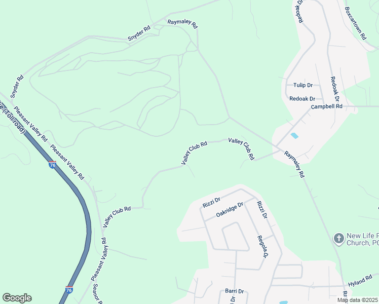 map of restaurants, bars, coffee shops, grocery stores, and more near 1100 Valley Club Road in Irwin