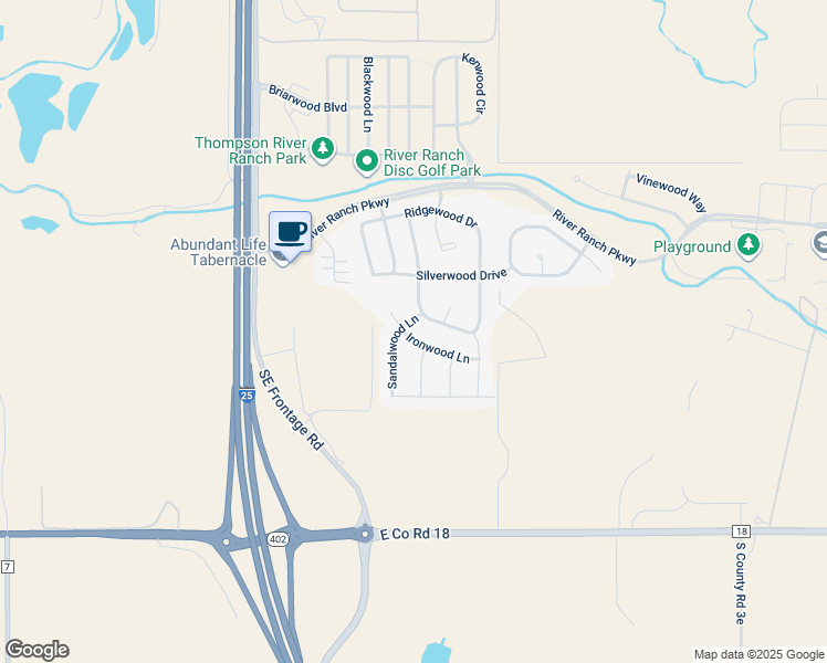 map of restaurants, bars, coffee shops, grocery stores, and more near 5135 Ironwood Lane in Johnstown