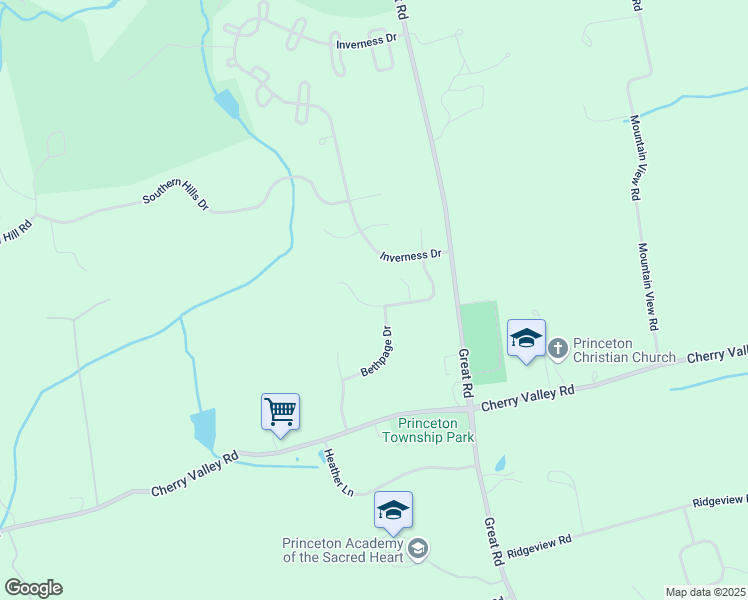map of restaurants, bars, coffee shops, grocery stores, and more near 28 Otter Creek Road in Montgomery