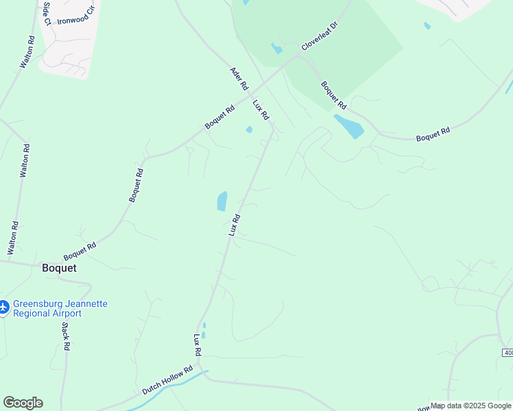 map of restaurants, bars, coffee shops, grocery stores, and more near 1051 Lux Rd in Jeannette