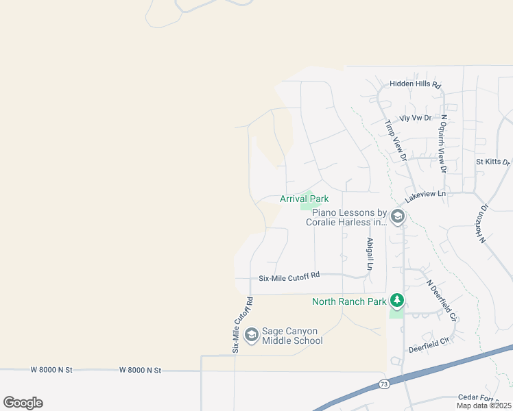 map of restaurants, bars, coffee shops, grocery stores, and more near 9532 North Belle Street in Eagle Mountain