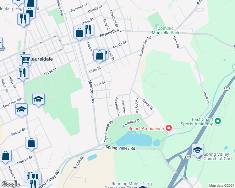 map of restaurants, bars, coffee shops, grocery stores, and more near 1044 Alexander Drive in Temple