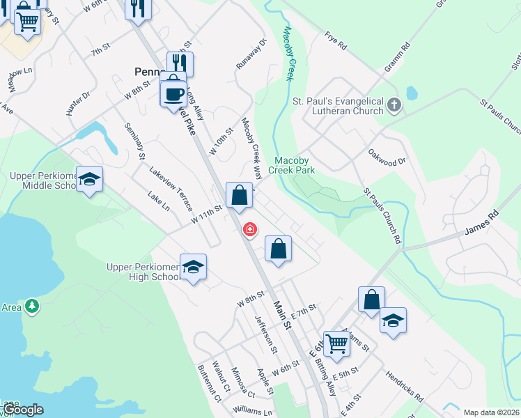 map of restaurants, bars, coffee shops, grocery stores, and more near 1003 Avondale Dr in Red Hill