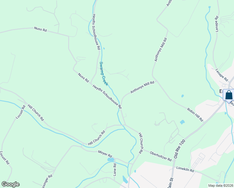 map of restaurants, bars, coffee shops, grocery stores, and more near 448 Anthonys Mill Road in Bechtelsville