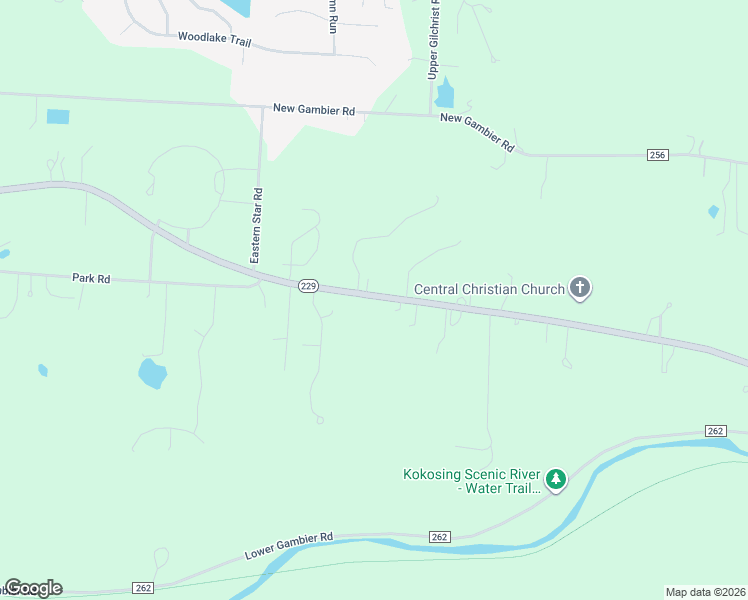 map of restaurants, bars, coffee shops, grocery stores, and more near 17402 Gambier Road in Mount Vernon