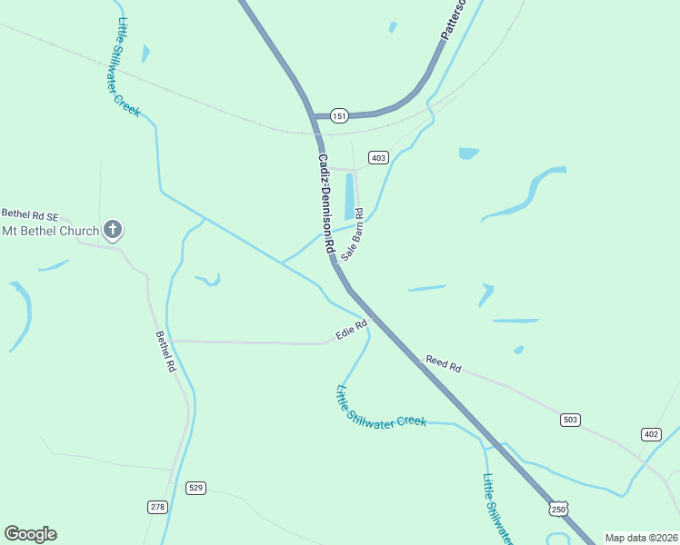 map of restaurants, bars, coffee shops, grocery stores, and more near 29700 Cadiz-Dennison Road in Uhrichsville