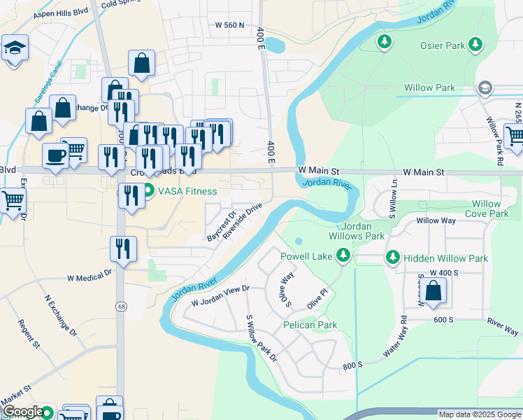 map of restaurants, bars, coffee shops, grocery stores, and more near 356 Seagull Lane in Saratoga Springs